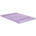 8cm King Memory Foam Mattress Topper 7-Zone Lavender Infused Bamboo Cover - Lavender