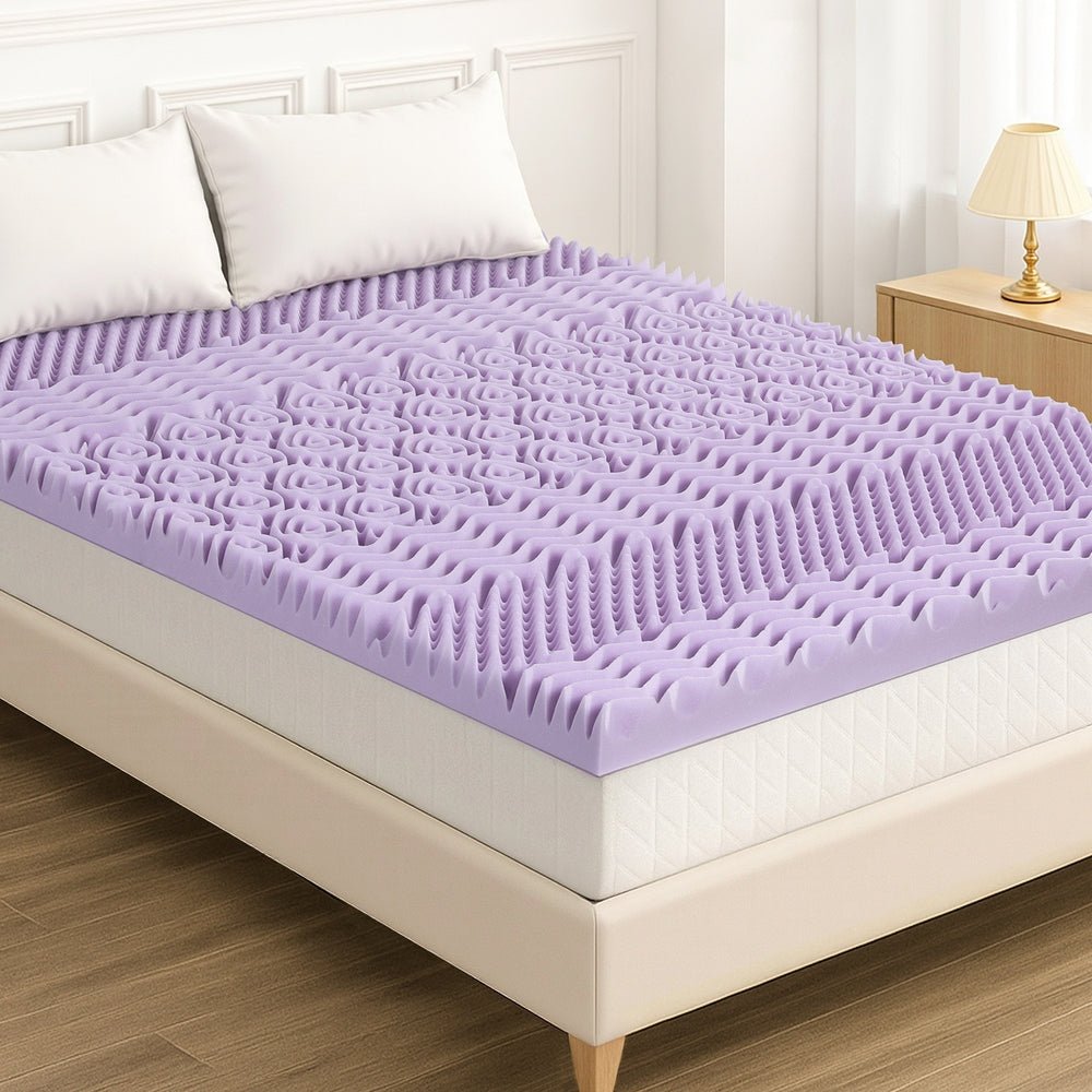 Giselle 8cm Memory Foam Mattress Topper Lavender Infused Bamboo Cover 7 - Zone Queen - Furniture > Mattresses > Mattress Toppers - Rivercity House & Home Co. (ABN 18 642 972 209) - Affordable Modern Furniture Australia