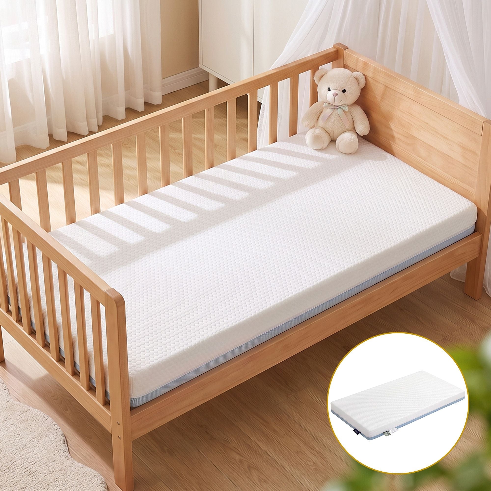 Giselle Bedding Cot Mattress 11cm Thick with Tencel Cover - Home & Garden > Bedding > Pillows - Rivercity House & Home Co. (ABN 18 642 972 209) - Affordable Modern Furniture Australia