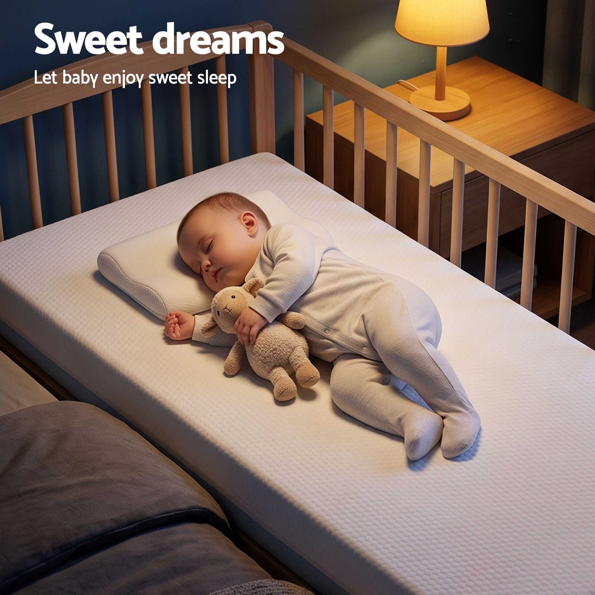 Giselle Bedding Cot Mattress 11cm Thick with Tencel Cover - Home & Garden > Bedding > Pillows - Rivercity House & Home Co. (ABN 18 642 972 209) - Affordable Modern Furniture Australia