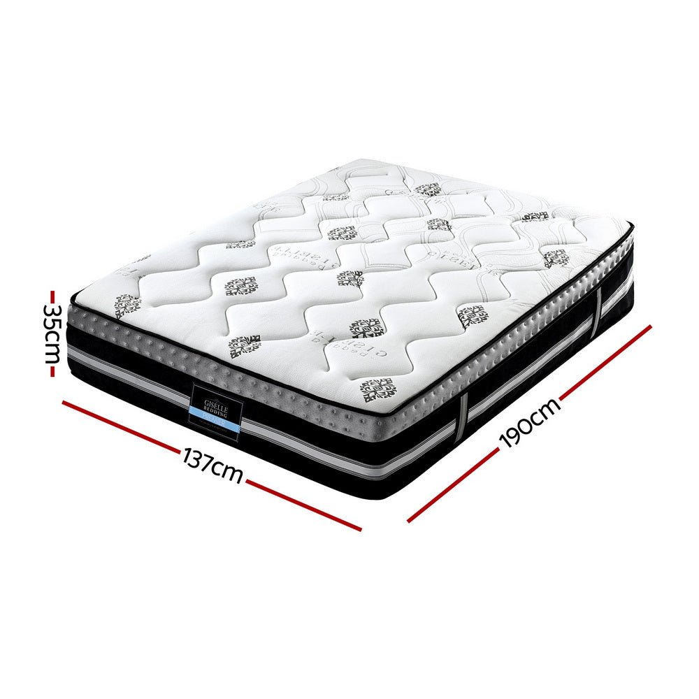 Giselle Bedding Double Mattress 35cm Bed in a Box Pocket Spring Gel Memory Foam - Furniture > Mattresses > Double Mattress - Rivercity House & Home Co. (ABN 18 642 972 209) - Affordable Modern Furniture Australia
