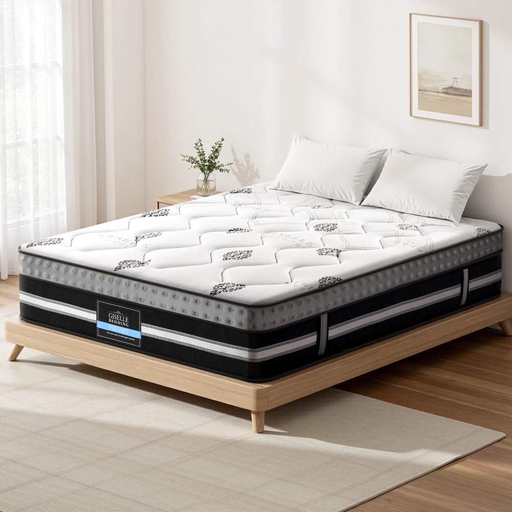 Giselle Bedding King Mattress 35cm Bed in a Box Pocket Spring Gel Memory Foam - Furniture > Mattresses > King Size Mattress - Rivercity House & Home Co. (ABN 18 642 972 209) - Affordable Modern Furniture Australia