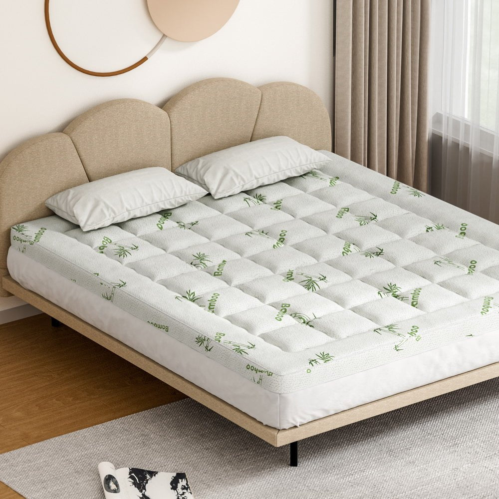 Giselle Bedding Mattress Topper Pillowtop Bamboo 7.5cm King - Furniture > Mattresses > Mattress Toppers - Rivercity House & Home Co. (ABN 18 642 972 209) - Affordable Modern Furniture Australia