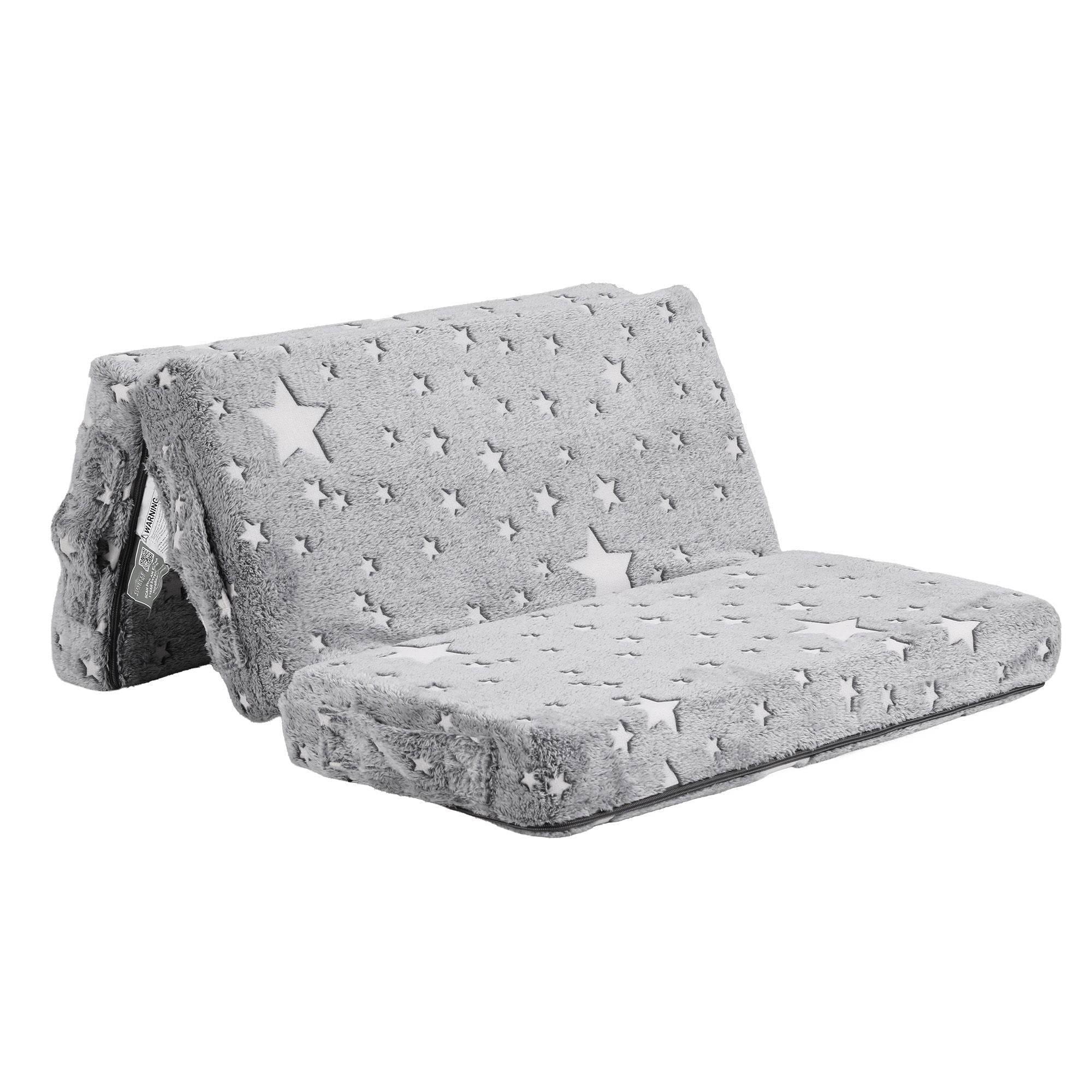 Giselle Bedding Tri-fold Foldable Cot Mattress 96.5x67x9cm with Glow-in-the-Dark Cover - Home & Garden > Bedding > Pillows - Rivercity House & Home Co. (ABN 18 642 972 209) - Affordable Modern Furniture Australia