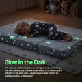 Tri-fold Foldable Cot Mattress 96.5x67x9cm with Glow-in-the-Dark Cover