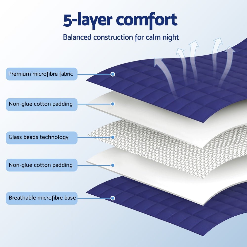 Giselle Bedding Weighted Blanket 11KG Kids Adults Heavy Gravity Relax Calm Blue - Home & Garden > Bedding > Blankets & Throws - Rivercity House & Home Co. (ABN 18 642 972 209) - Affordable Modern Furniture Australia
