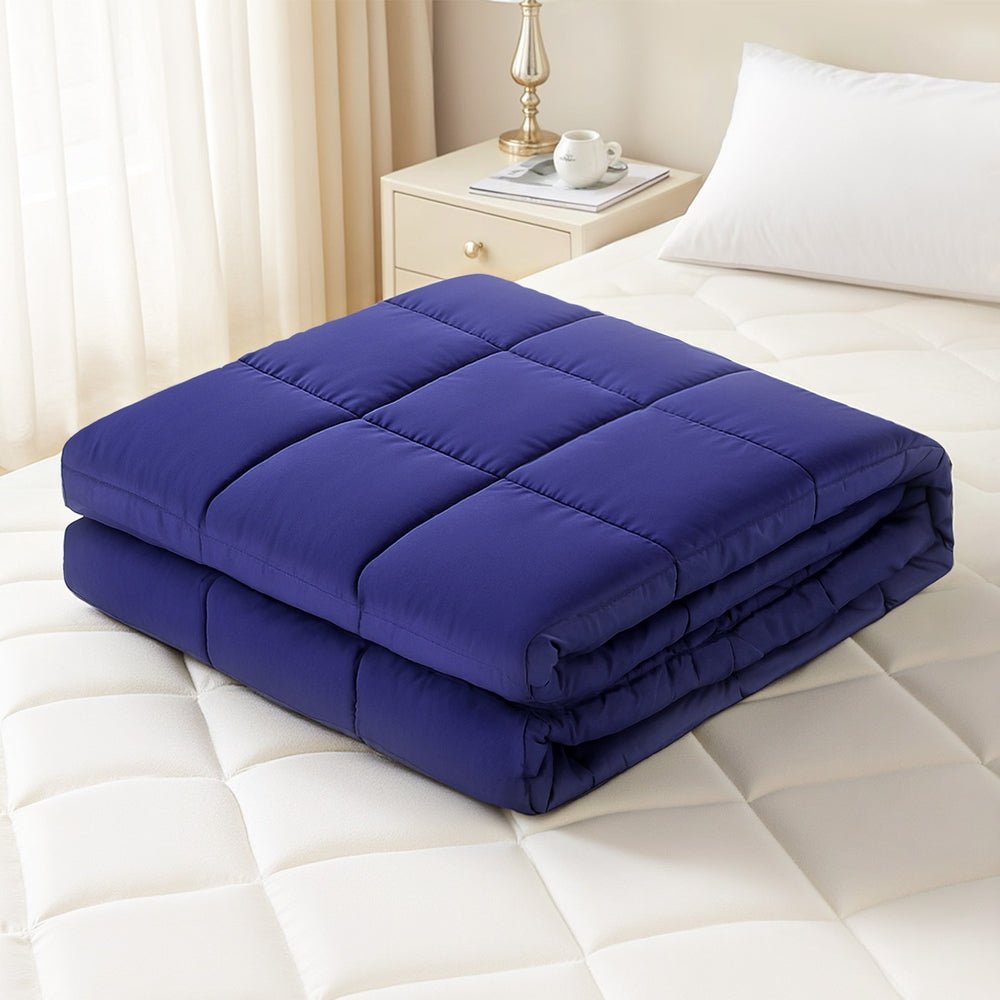 Giselle Bedding Weighted Blanket 9KG Kids Adults Heavy Gravity Relax Calm Blue - Home & Garden > Bedding > Blankets & Throws - Rivercity House & Home Co. (ABN 18 642 972 209) - Affordable Modern Furniture Australia
