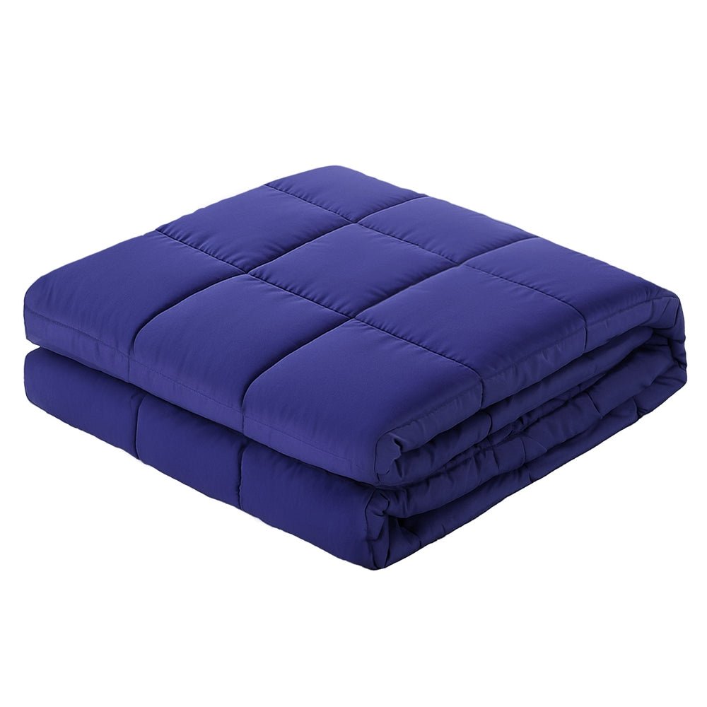 Giselle Bedding Weighted Blanket 9KG Kids Adults Heavy Gravity Relax Calm Blue - Home & Garden > Bedding > Blankets & Throws - Rivercity House & Home Co. (ABN 18 642 972 209) - Affordable Modern Furniture Australia
