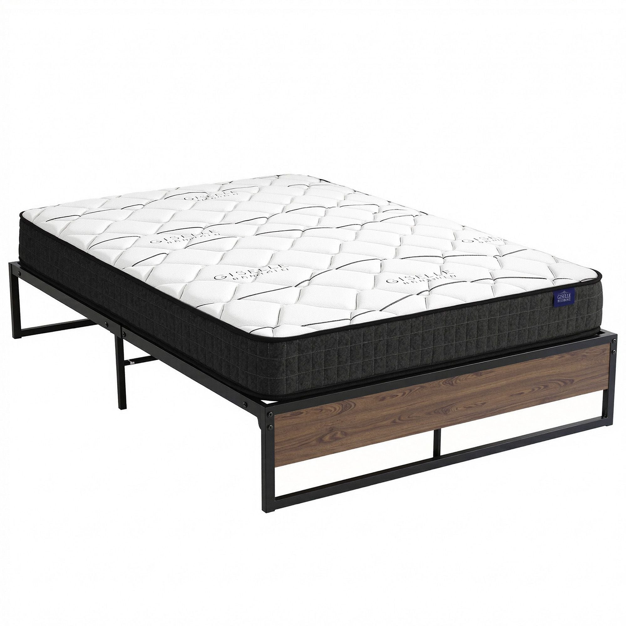 Giselle Double Mattress 16cm and Artiss Metal Bed Frame Set for Guest Rooms Studios - Furniture > Mattresses > Double Mattress - Rivercity House & Home Co. (ABN 18 642 972 209) - Affordable Modern Furniture Australia