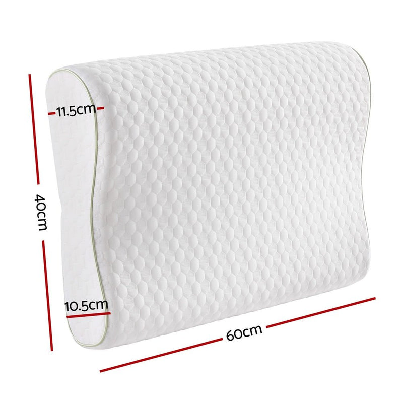 Giselle Memory Foam Pillow Contour Neck - Home & Garden > Bedding - Rivercity House & Home Co. (ABN 18 642 972 209) - Affordable Modern Furniture Australia