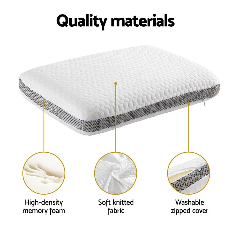 Giselle Memory Foam Pillow - Home & Garden > Bedding - Rivercity House & Home Co. (ABN 18 642 972 209) - Affordable Modern Furniture Australia