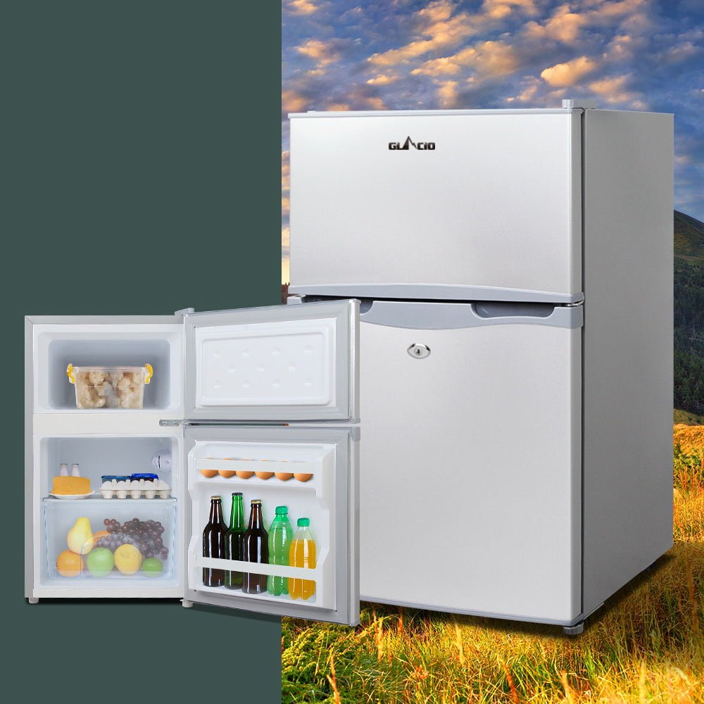 Glacio 65L Portable Fridge Freezer Cooler Upright 12V/24V/240V Caravan Car Silver - Outdoor > Camping - Rivercity House & Home Co. (ABN 18 642 972 209) - Affordable Modern Furniture Australia