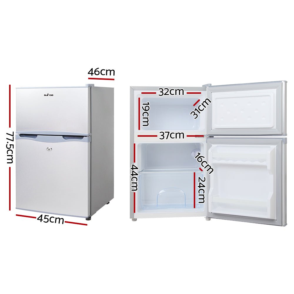 Glacio 65L Portable Fridge Freezer Cooler Upright 12V/24V/240V Caravan Car Silver - Outdoor > Camping - Rivercity House & Home Co. (ABN 18 642 972 209) - Affordable Modern Furniture Australia