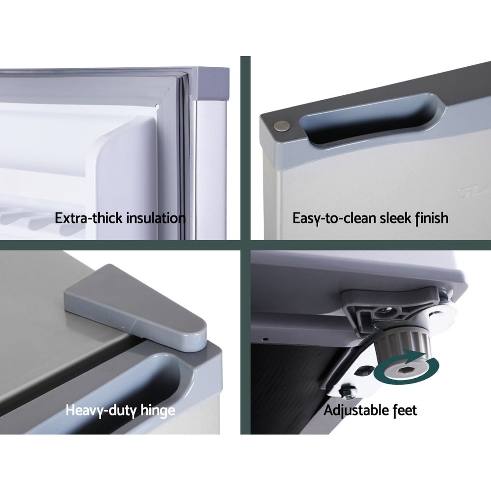 Glacio 65L Portable Fridge Freezer Cooler Upright 12V/24V/240V Caravan Car Silver - Outdoor > Camping - Rivercity House & Home Co. (ABN 18 642 972 209) - Affordable Modern Furniture Australia