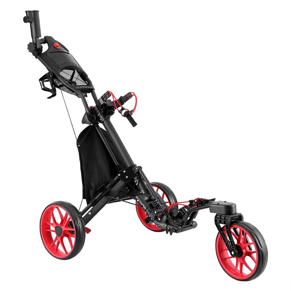 Golf Buggy Foldable Trolley Golf Cart Swivel Wheel Umbrella Bottle Stand - Sports & Fitness > Golf - Rivercity House & Home Co. (ABN 18 642 972 209) - Affordable Modern Furniture Australia