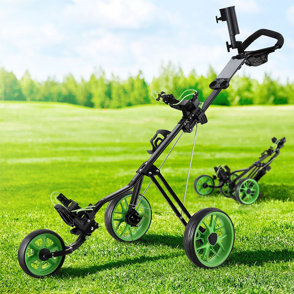Golf Buggy Quick Folding Trolley Golf Cart 3 Wheels Height Adjustable - Sports & Fitness > Golf - Rivercity House & Home Co. (ABN 18 642 972 209) - Affordable Modern Furniture Australia