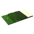 4-in-1 Foldable Golf Practice Hitting Mat with Turf Training Aid - Green