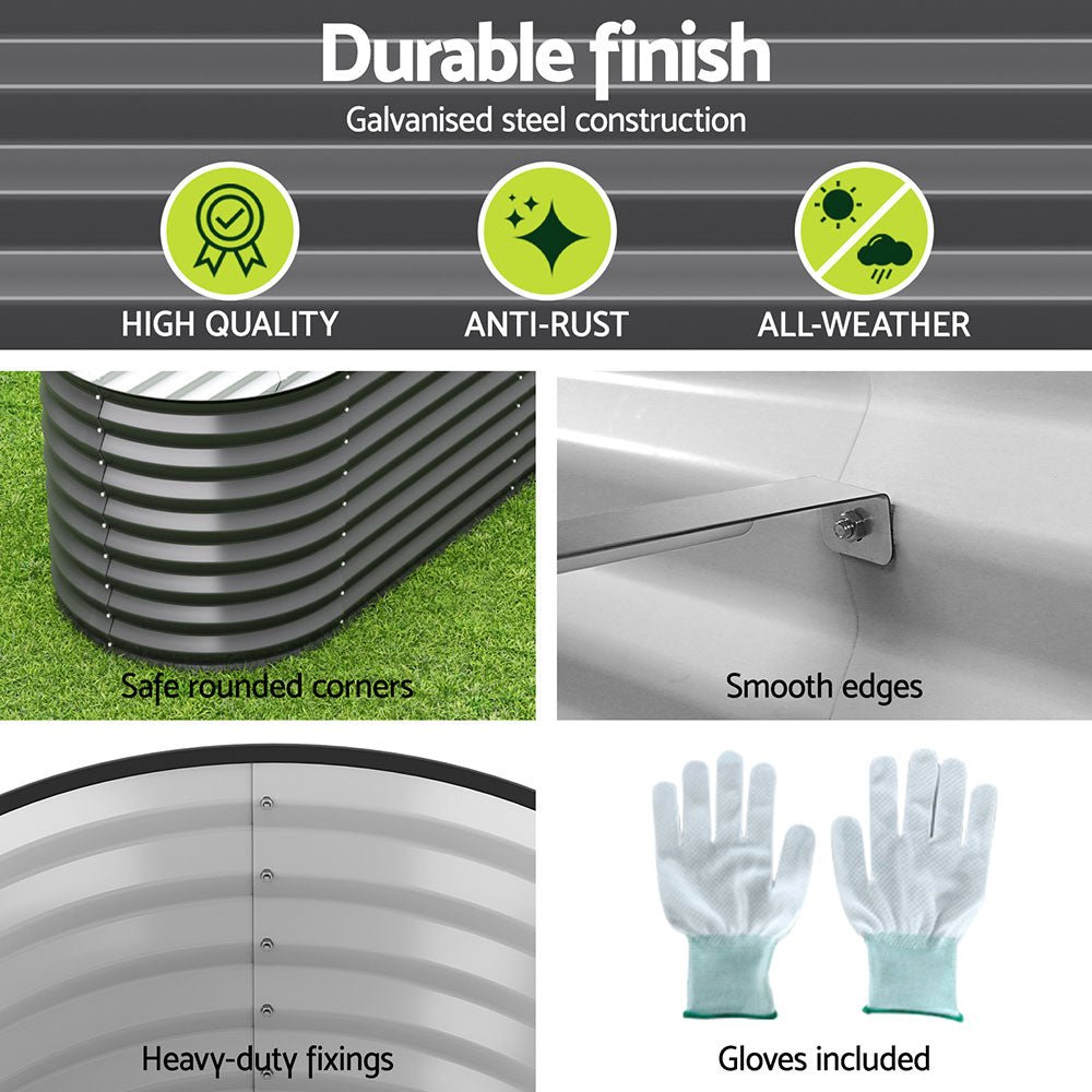 Green Fingers Garden Bed 9 In 1 Modular Planter Box 56CM height - Home & Garden > Garden Beds > Garden Beds & Planters - Rivercity House & Home Co. (ABN 18 642 972 209) - Affordable Modern Furniture Australia