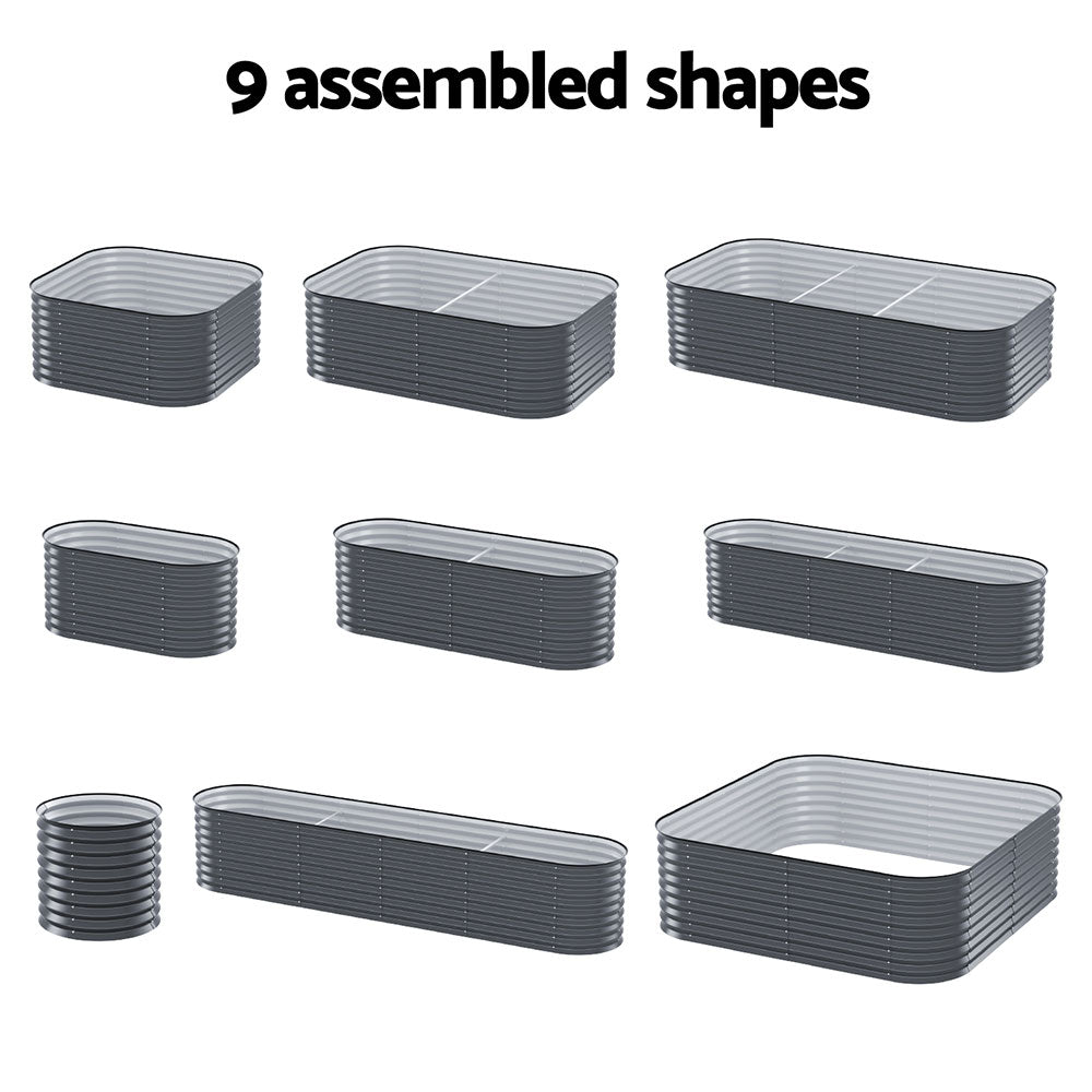 Green Fingers Garden Bed 9 In 1 Modular Planter Box 56CM height - Home & Garden > Garden Beds > Garden Beds & Planters - Rivercity House & Home Co. (ABN 18 642 972 209) - Affordable Modern Furniture Australia