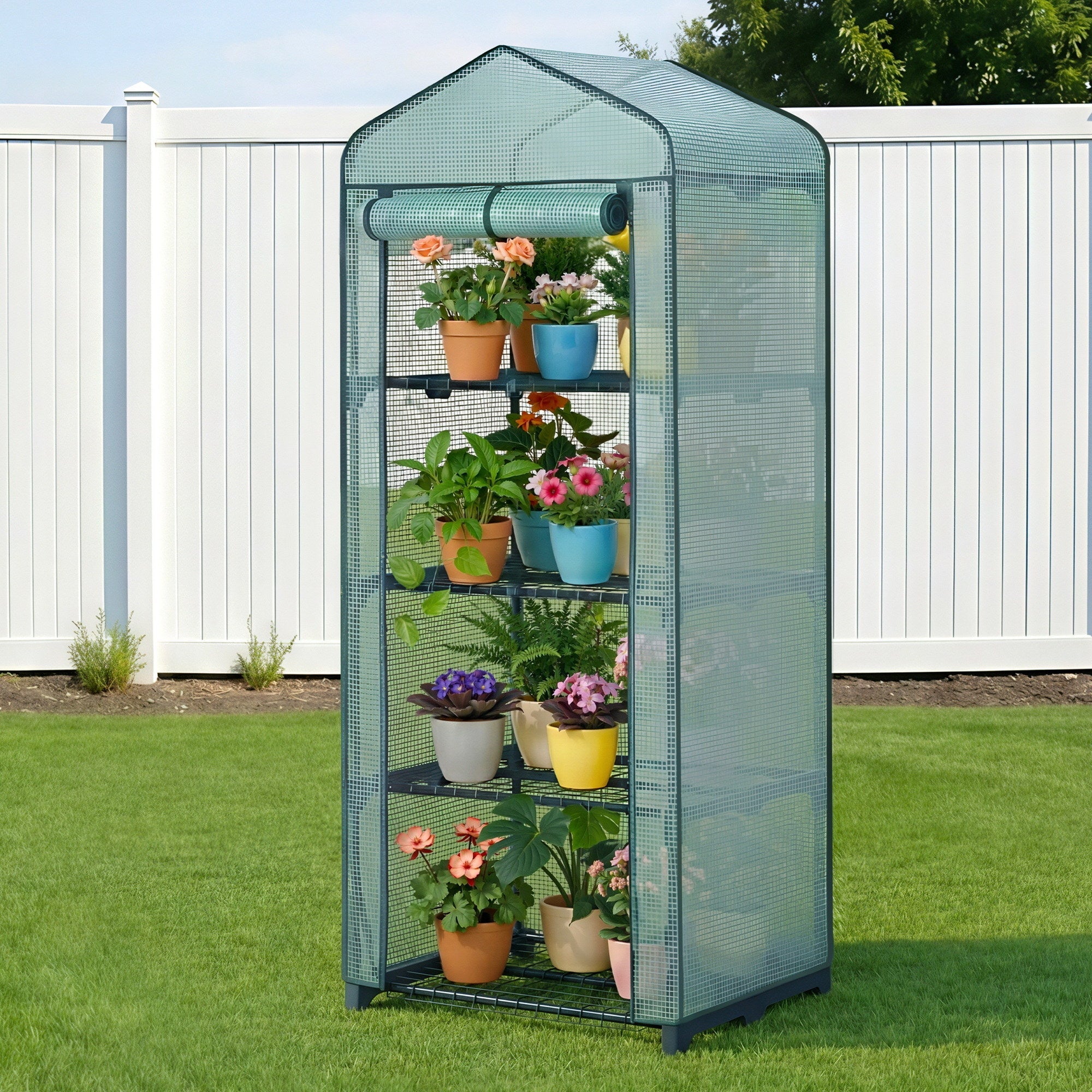 Greenhouse 4 Tiers Mini Green House Garden Bed 1.6x0.7x0.5M - Home & Garden > Greenhouses > Greenhouses & Accessories - Rivercity House & Home Co. (ABN 18 642 972 209) - Affordable Modern Furniture Australia