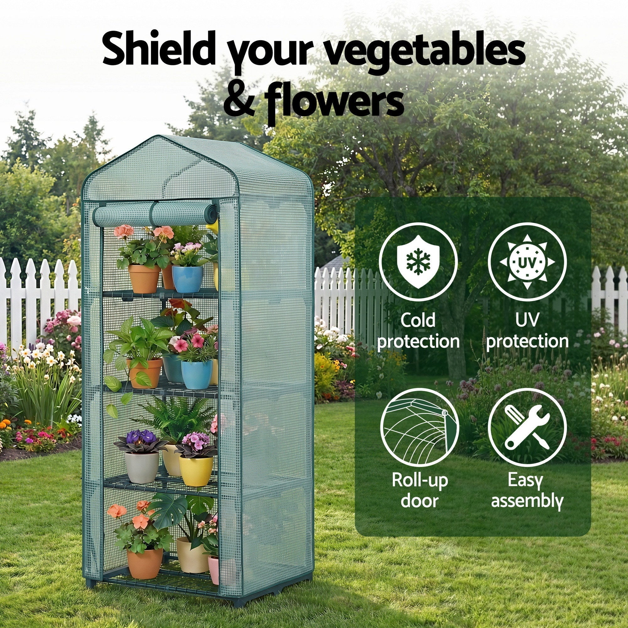 Greenhouse 4 Tiers Mini Green House Garden Bed 1.6x0.7x0.5M - Home & Garden > Greenhouses > Greenhouses & Accessories - Rivercity House & Home Co. (ABN 18 642 972 209) - Affordable Modern Furniture Australia