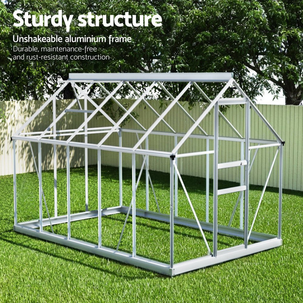 Greenhouse Aluminium Polycarbonate Premium Garden Storage Shed 3.1Mx1.9Mx2.0M - Home & Garden > Greenhouses > Greenhouses & Accessories - Rivercity House & Home Co. (ABN 18 642 972 209) - Affordable Modern Furniture Australia