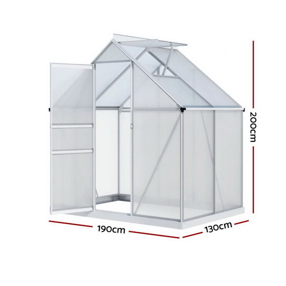 Greenhouse Aluminium Polycarbonate Premium Garden Storage Shed 3.1Mx1.9Mx2.0M - Home & Garden > Greenhouses > Greenhouses & Accessories - Rivercity House & Home Co. (ABN 18 642 972 209) - Affordable Modern Furniture Australia
