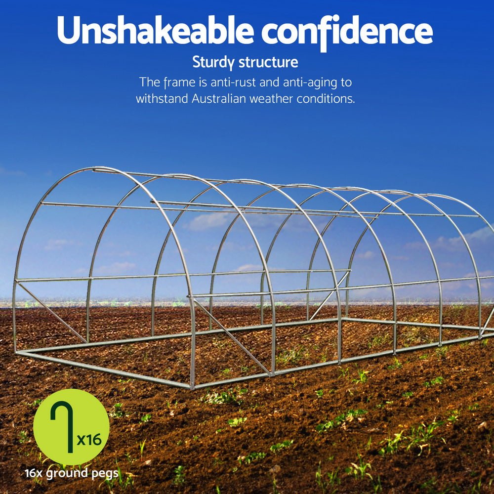 Greenhouse Walk in Green House Tunnel Plant Flower Garden Shed 6X4M - Home & Garden > Green Houses - Rivercity House & Home Co. (ABN 18 642 972 209) - Affordable Modern Furniture Australia