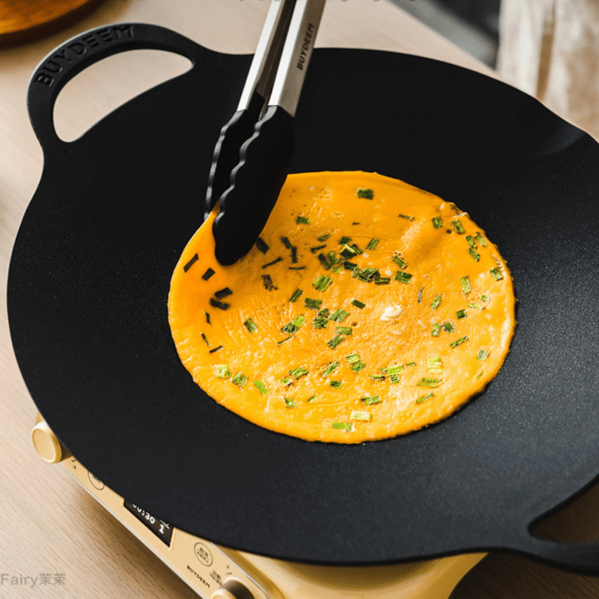 Grill Pan Nonstick 36cm Round BBQ Griddle Indoor or Outdoor Cooking - Home & Garden > Kitchenware > Skillets & Frying Pans - Rivercity House & Home Co. (ABN 18 642 972 209) - Affordable Modern Furniture Australia