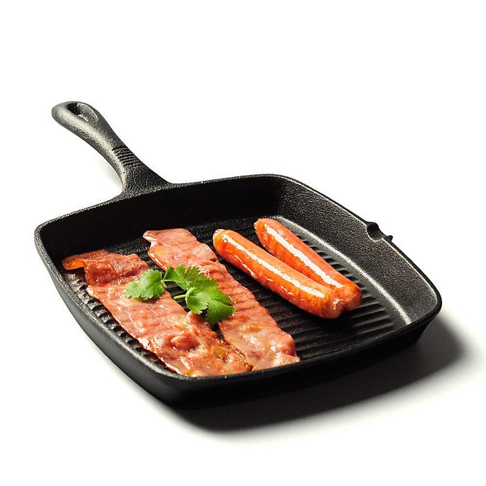 Grill Plate Non Stick Frying Pan Fry - Home & Garden > Kitchenware > Kitchen Utensils - Rivercity House & Home Co. (ABN 18 642 972 209) - Affordable Modern Furniture Australia