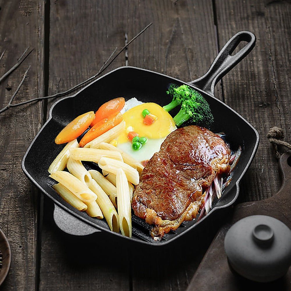 Grill Plate Non Stick Frying Pan Fry - Home & Garden > Kitchenware > Kitchen Utensils - Rivercity House & Home Co. (ABN 18 642 972 209) - Affordable Modern Furniture Australia