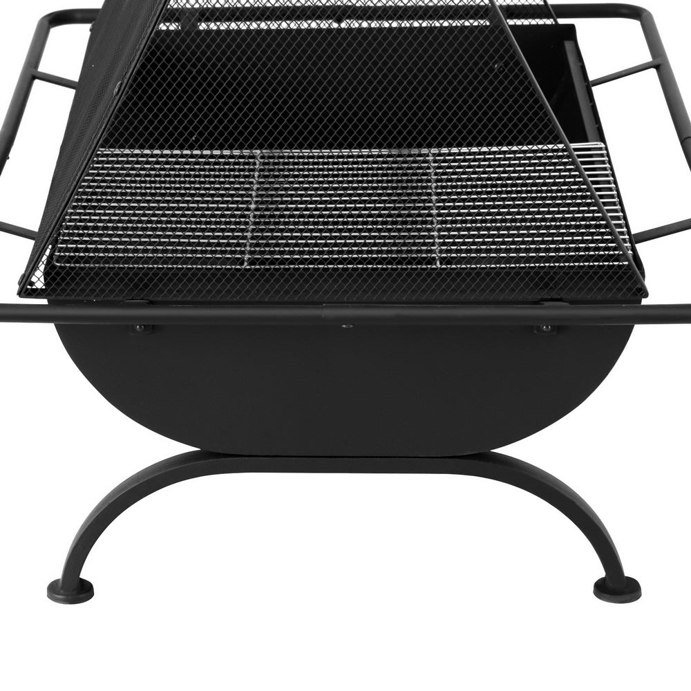 Grillz Fire Pit BBQ Grill Outdoor Fireplace Steel - Home & Garden > BBQ - Rivercity House & Home Co. (ABN 18 642 972 209) - Affordable Modern Furniture Australia