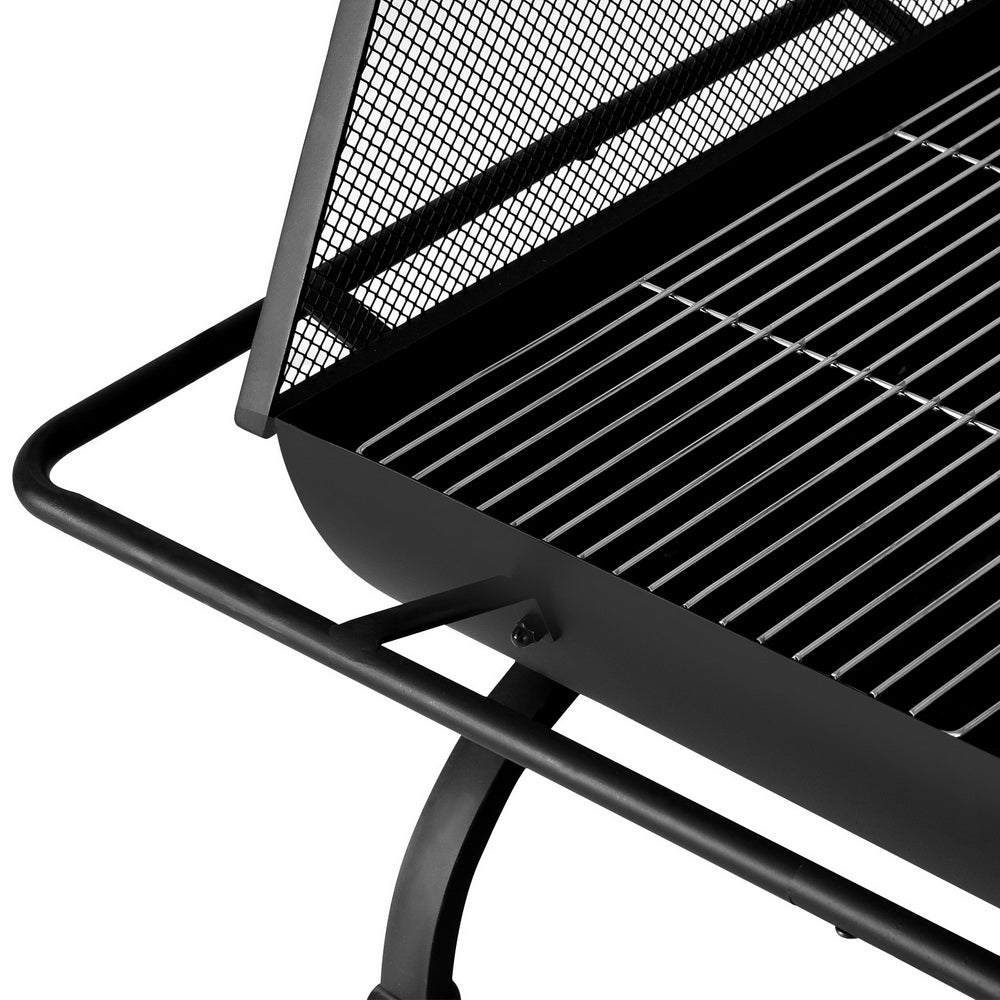 Grillz Fire Pit BBQ Grill Outdoor Fireplace Steel - Home & Garden > BBQ - Rivercity House & Home Co. (ABN 18 642 972 209) - Affordable Modern Furniture Australia
