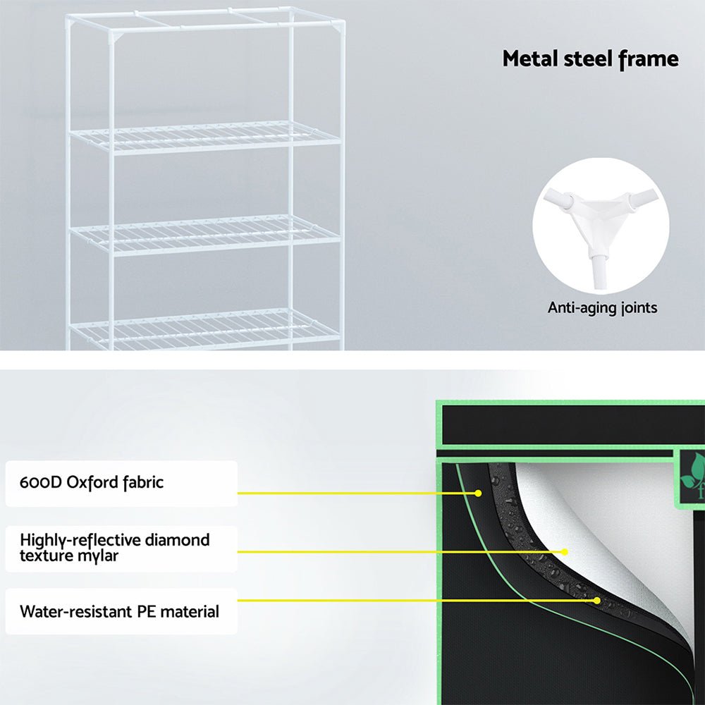 Grow Tent 100x60x180cm 4 Tiers Kits Hydroponics Indoor Grow System - Home & Garden > Greenhouses > Greenhouses & Accessories - Rivercity House & Home Co. (ABN 18 642 972 209) - Affordable Modern Furniture Australia