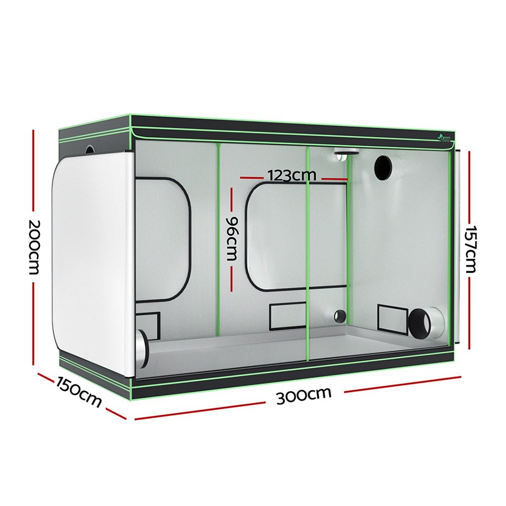 Grow Tent Kits 300x150x200cm Hydroponics Indoor Plant Grow System - Home & Garden > Greenhouses > Greenhouses & Accessories - Rivercity House & Home Co. (ABN 18 642 972 209) - Affordable Modern Furniture Australia