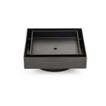 100x100mm Square Tile Insert Floor Drain with 80mm Waste - Grey Metal
