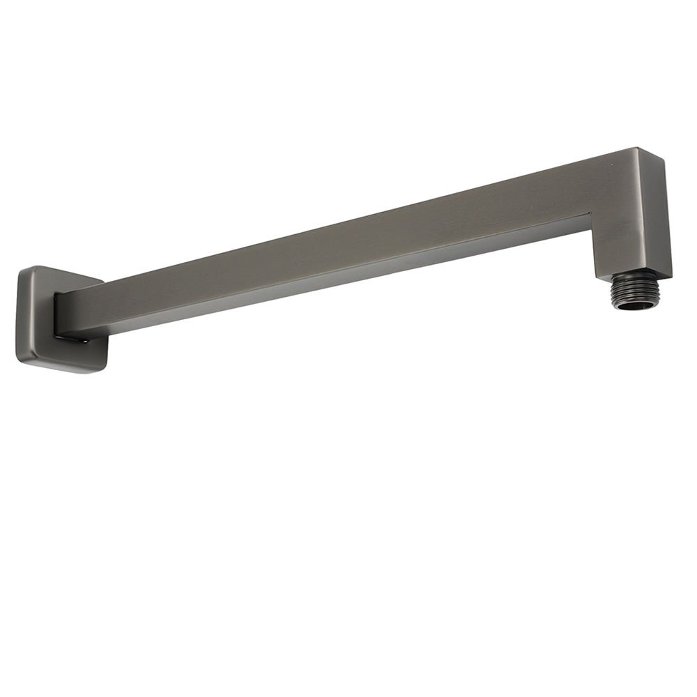 Gun Metal 12" Square Large Rainfall Shower Head 400mm Straight Wall Mounted Arm Set - Furniture > Bathroom > Shower Heads & Screens - Rivercity House & Home Co. (ABN 18 642 972 209) - Affordable Modern Furniture Australia