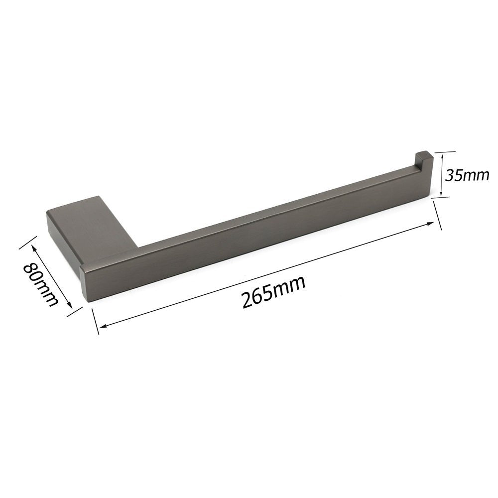 Gun Metal 304 Stainless Steel Square Towel Holder Rack Clothes Hook Kit Bathroom - Home & Garden > Bathroom Accessories > Shower Accessories - Rivercity House & Home Co. (ABN 18 642 972 209) - Affordable Modern Furniture Australia