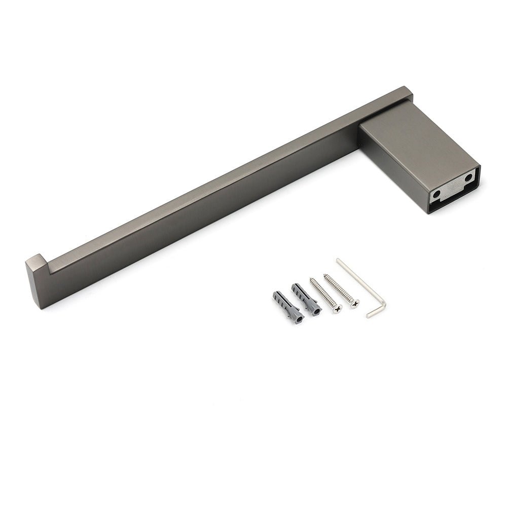 Gun Metal 304 Stainless Steel Square Towel Holder Rack Clothes Hook Kit Bathroom - Home & Garden > Bathroom Accessories > Shower Accessories - Rivercity House & Home Co. (ABN 18 642 972 209) - Affordable Modern Furniture Australia