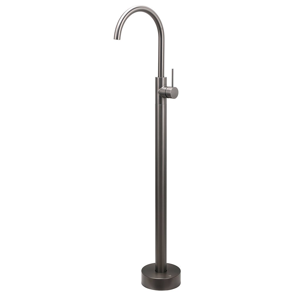 Gun Metal Bathroom Free Standing Hot Cold Water Mixer Tap Bath Tub Filler Spout - Furniture > Bathroom > Shower Heads & Screens - Rivercity House & Home Co. (ABN 18 642 972 209) - Affordable Modern Furniture Australia