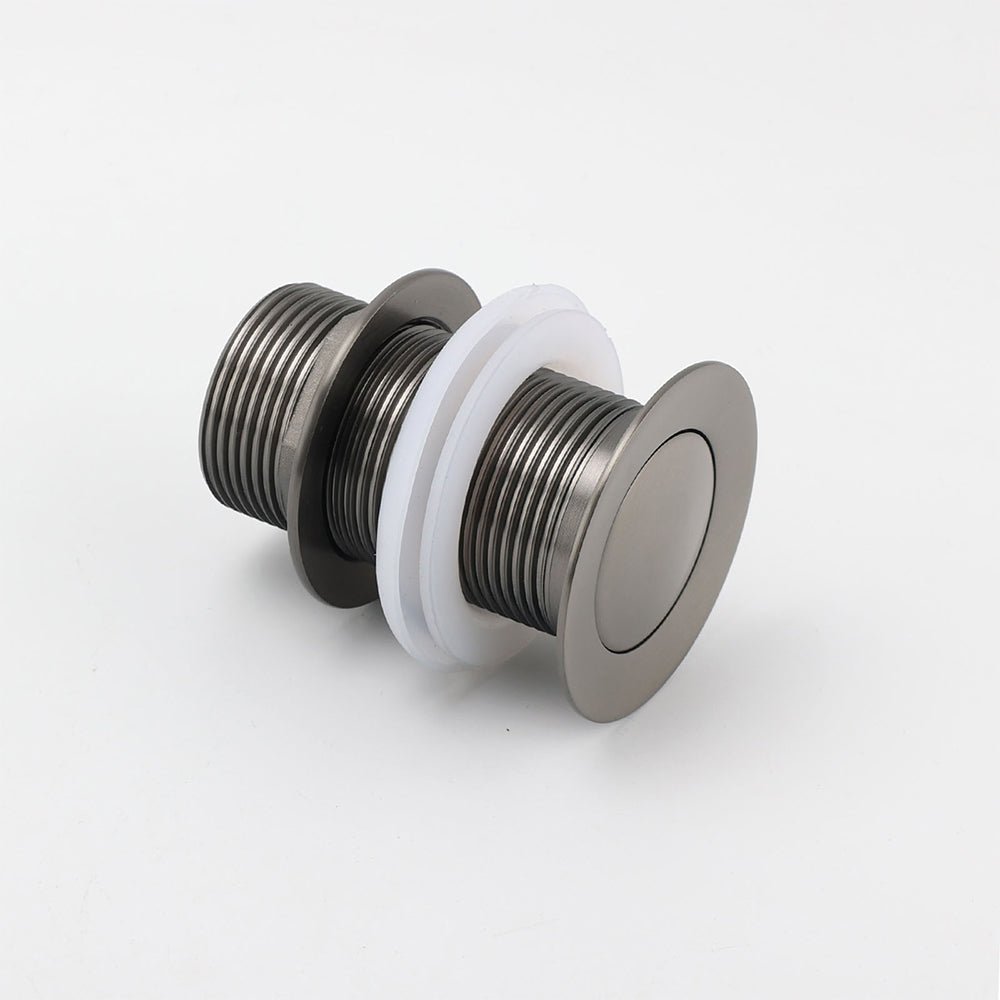 Gun Metal Brass 32mm Push Pop Up Plug Non - Overflow Basin Sink Drain Outlet Waste - Furniture > Bathroom > Shower Heads & Screens - Rivercity House & Home Co. (ABN 18 642 972 209) - Affordable Modern Furniture Australia