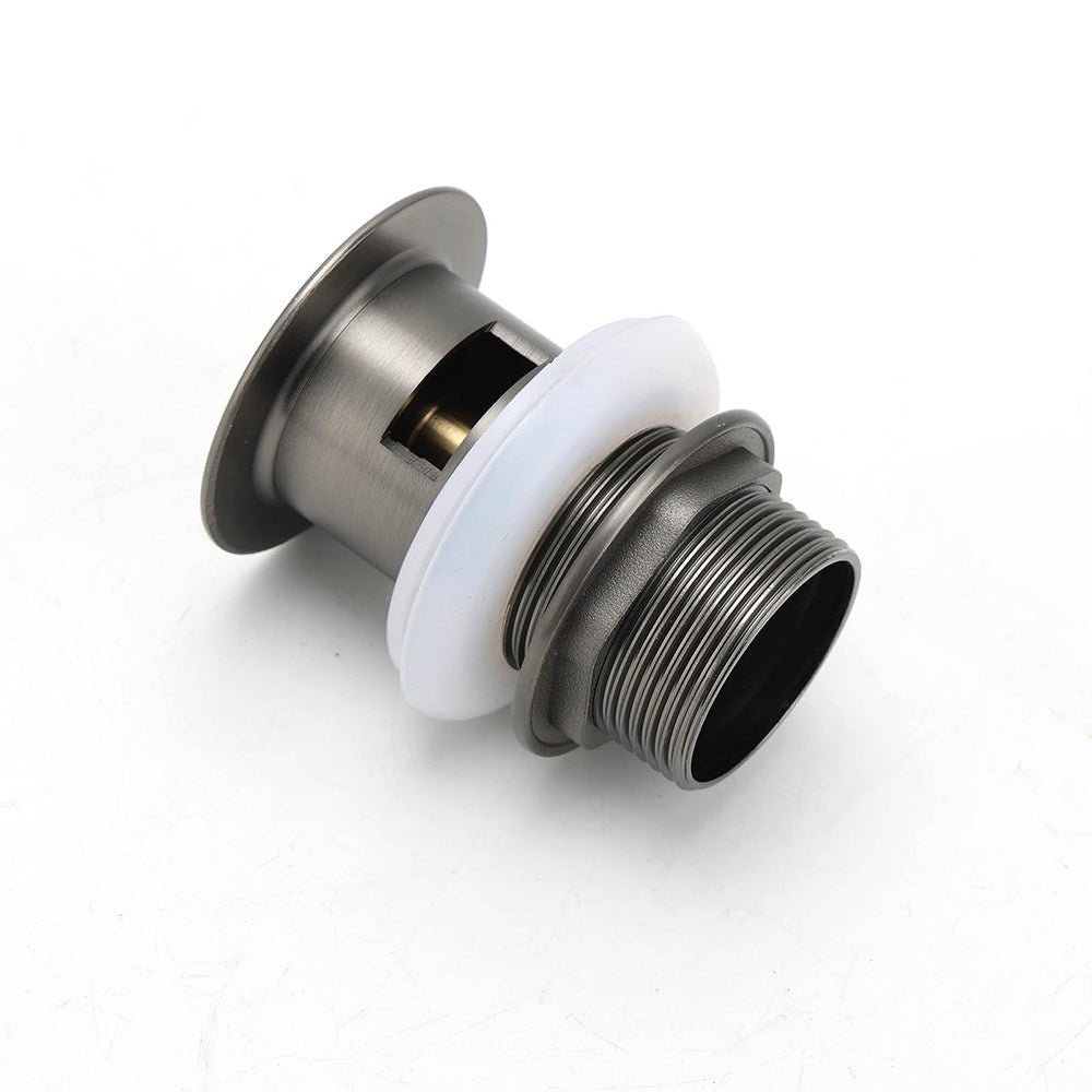 Gun Metal Brass 32mm Push Pop Up Plug Overflow Basin Sink Drain Outlet Waste Kit - Furniture > Bathroom > Shower Heads & Screens - Rivercity House & Home Co. (ABN 18 642 972 209) - Affordable Modern Furniture Australia