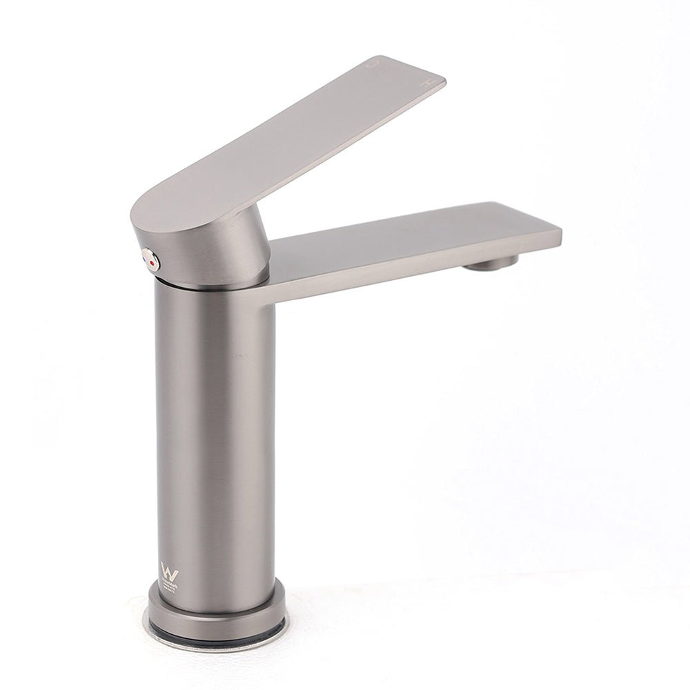 Gun Metal Grey Bathroom Basin Mixer Vanity Sink Square Faucet Spout Laundry Tap - Furniture > Bathroom > Shower Heads & Screens - Rivercity House & Home Co. (ABN 18 642 972 209) - Affordable Modern Furniture Australia