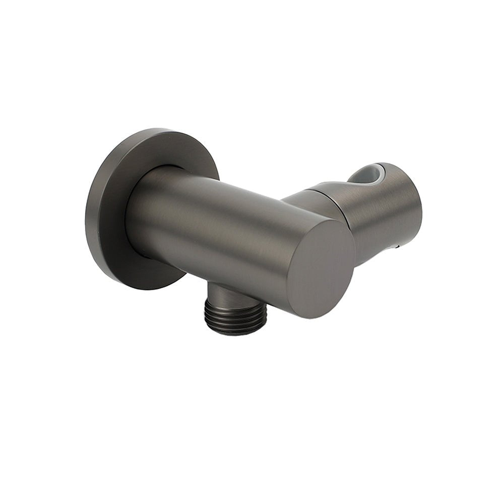 Gun Metal Grey Handheld Shower Head Swivel Bracket Holder Water Inlet Elbow Connector - Furniture > Bathroom > Shower Heads & Screens - Rivercity House & Home Co. (ABN 18 642 972 209) - Affordable Modern Furniture Australia
