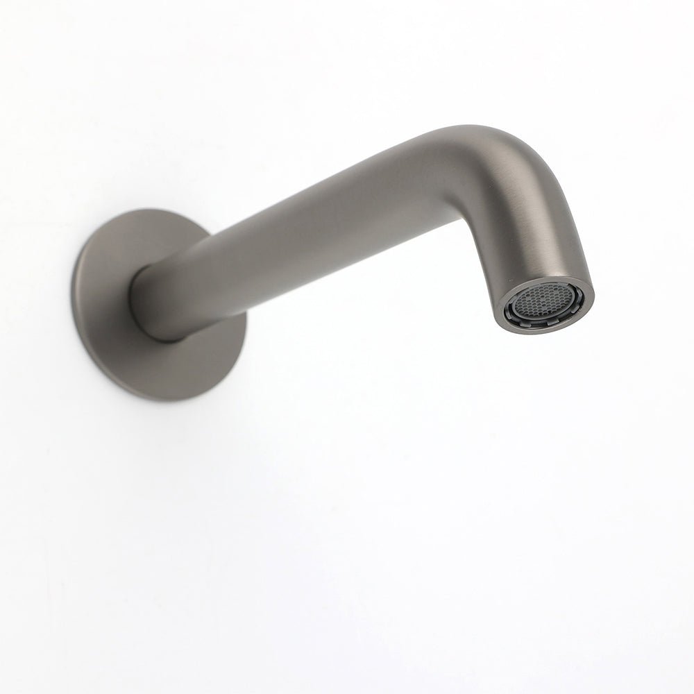 Gun Metal Grey Round Bathtub Spout Basin Curve Faucet Bubble Wall Mounted Outlet - Furniture > Bathroom > Shower Heads & Screens - Rivercity House & Home Co. (ABN 18 642 972 209) - Affordable Modern Furniture Australia