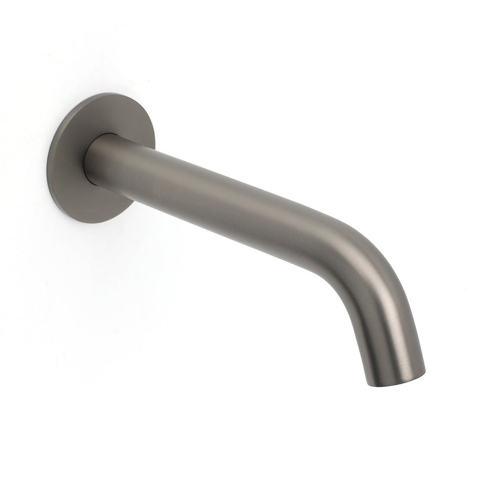 Gun Metal Grey Round Bathtub Spout Basin Curve Faucet Bubble Wall Mounted Outlet - Furniture > Bathroom > Shower Heads & Screens - Rivercity House & Home Co. (ABN 18 642 972 209) - Affordable Modern Furniture Australia
