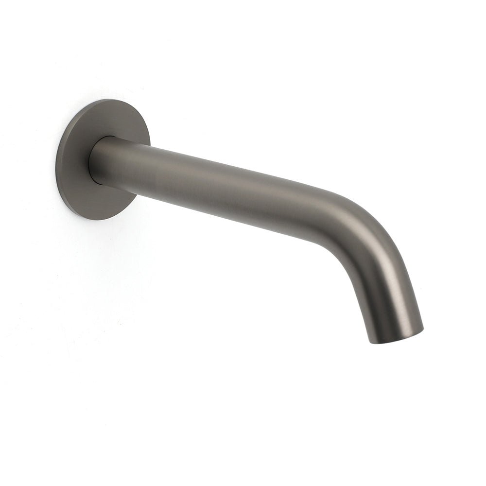 Gun Metal Grey Round Bathtub Spout Basin Curve Faucet Bubble Wall Mounted Outlet - Furniture > Bathroom > Shower Heads & Screens - Rivercity House & Home Co. (ABN 18 642 972 209) - Affordable Modern Furniture Australia