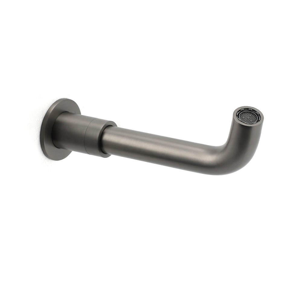 Gun Metal Grey Round Bathtub Spout Basin Curve Faucet Bubble Water Outlet 304SUS - Furniture > Bathroom > Shower Heads & Screens - Rivercity House & Home Co. (ABN 18 642 972 209) - Affordable Modern Furniture Australia