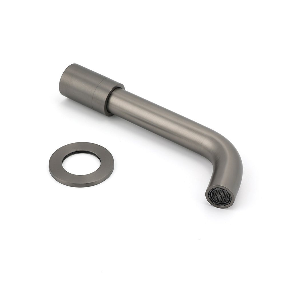 Gun Metal Grey Round Bathtub Spout Basin Curve Faucet Bubble Water Outlet 304SUS - Furniture > Bathroom > Shower Heads & Screens - Rivercity House & Home Co. (ABN 18 642 972 209) - Affordable Modern Furniture Australia