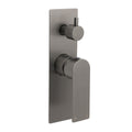 Square Wall Mounted Shower Mixer Diverter Valve 2-Way Switch - Grey Metal